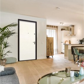 Porta blindata MASTER Keyless L 80 x H 210 cm in MDF avorio/bianco, apertura spingere a destra, falso telaio incluso