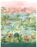 Clarke & Clarke Carta da parati panoramica Kerala - Teal