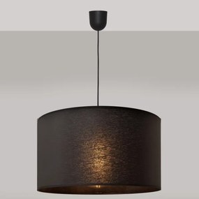 Lampadario su corda ALBA 1xE27/15W/230V d. 45 cm nero