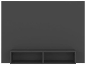Mobile porta tv a muro grigio 120x23,5x90cm in truciolato