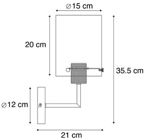 Plafoniera moderna nera in vetro fumé - DOME