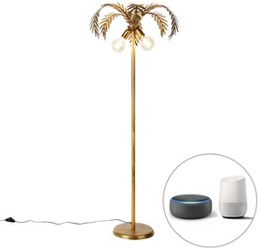 Lampada da terra intelligente oro 156 cm incl. 2 WiFi G95 - Botanica