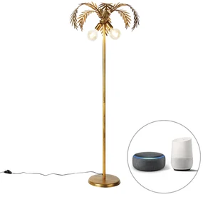 Lampada da terra intelligente oro 156 cm incl. 2 WiFi G95 - Botanica