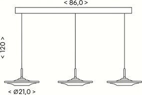 Brilagi - Lampada a sospensione LED su cavo VERANO 3xLED/15W/230V