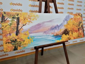 Stampa su tela – Scenario di un lago di montagna