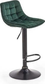 Sgabello da bar H-95 in velluto verde