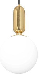 Lampada Da Soffitto Pensile Di Vetro Metallico Oro Gold  APP474-1CP