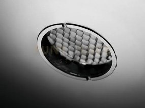 Phocis incasso 1 luce filtro alveolare nero opaco attacco gu10 d.6cm