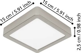 Eglo 901319 - Plafoniera LED FUEVA LED/7W/230V 2700/4000/6500K 15x15 cm cromo
