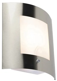 Lampada da parete per esterni in acciaio IP44 con sensore crepuscolare - Emmerald