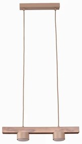 Duolla - Lampadario a sospensione con cavo IRONLINE 2xGX53/3W/230V pino/rovere/beige