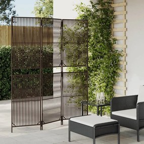 Divisorio Per Ambienti A 3 Pannelli Marrone İn Polyrattan /
