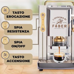 Macchina da caffè Faber Pro Deluxe - cialde, oro acciaio inox, 1,3L