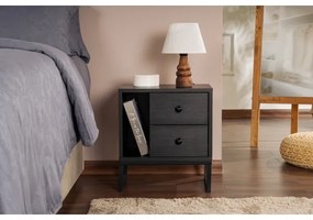 Comodino GLIMMER 50x45,2 cm nero