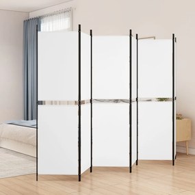 Divisorio A 6 Pannelli Bianco 300 X 180 Cm Tessuto /