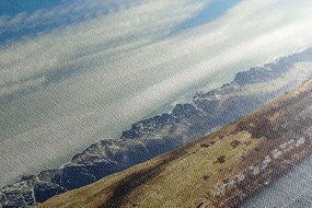 Quadro su tela – Sole al tramonto sopra il lago