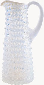 Brocca in vetro soffiato Opaline