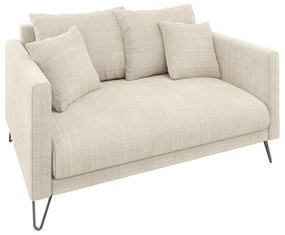 Divano color crema con rivestimento in ciniglia 140 cm Freya – Ropez