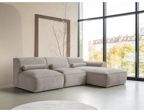 Divano angolare componibile beige (con penisola a destra) Flex Felix – Miuform