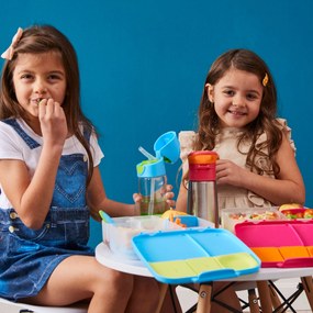 Box porta merenda grande – rosa/arancione