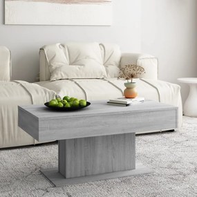 Tavolino da salotto grigio sonoma 96x50x45 cm legno multistrato