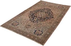 Antik Medaglione Floreale Rosa Antico Blu Scuro 128x200 Cm