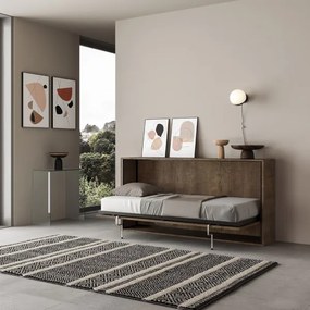 Letto a scomparsa orizzontale - KANDO singolo Noce