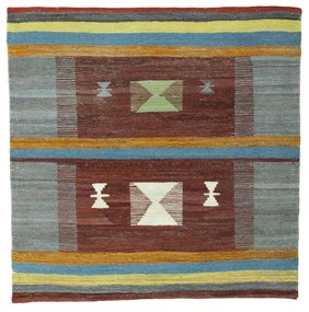 Kilim Tappeto persiano 90x90 (Iran) Tessuto A Mano