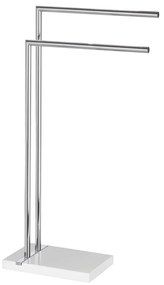 WENKO 20487100 - Porta asciugamani NOBLE 45,5x82 cm cromo lucido/bianco