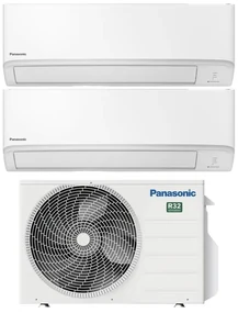 Condizionatore a muro multisplit inverter PANASONIC Dual RZ 9+12 wifi 15000 BTU classe raffreddamento A++, bianco