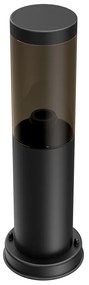 Paletto da Giardino Nero 40cm DarkLight Acciaio INOX base E27 Colore Nero