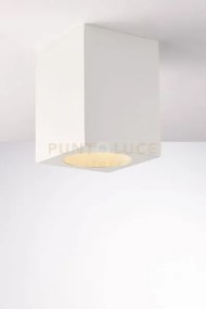 Plafoniera citizen bianca quadrata 1 luce attacco e27 ip54 15x15x17cm