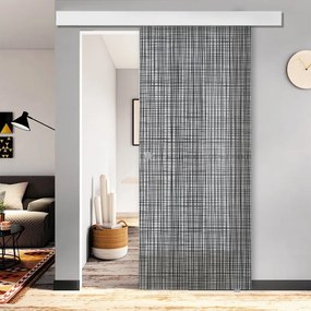 Porta scorrevole Canapa in vetro multicolore, L 88 x H 215 cm, con binario Atelier bianco Destra