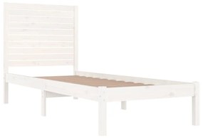 Giroletto bianco in legno massello 90x190 cm single