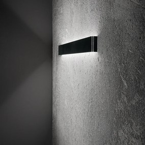 Applique In Metallo Moderna Way Nero Led 61Cm