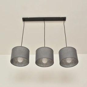 Lampadario a cavo ALBA 3xE27/15W/230V grigio