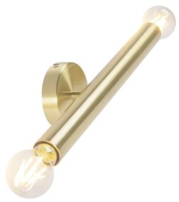 Lampada da parete vintage oro 2 luci - Tubi