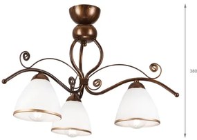 Brilagi - Lampadario a plafone LED ANTICO 3xE27/60W/230V patina di bronzo