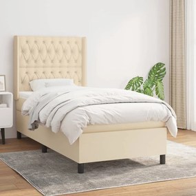 Giroletto A Molle Con Materasso Crema 100x200 Cm İn Tessuto /