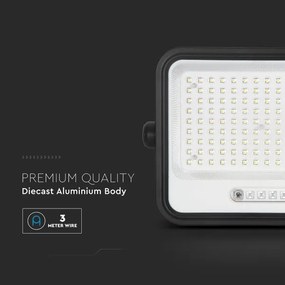 LED dimmerabile proiettore solare LED/300W/3,2V IP65 15000 mAh nero + telecomando