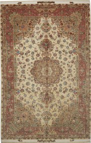 Tabriz Tappeto 320 x 210 Beige (Iran) Annodato A Mano