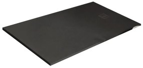 Piatto doccia in resina Strato nero L 120 x L 70 x H 2.5 cm opaco effetto pietra