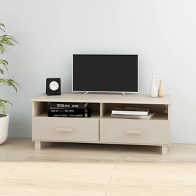 Mobile Tv Hamar Ambra 106x40x40 Cm İn Legno Massello Di Pino /