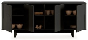 Cassettiera nera 180x75x40 cm Solei – MOME