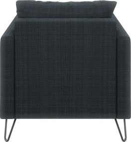 Poltrona grigio scuro con rivestimento in ciniglia Freya – Ropez