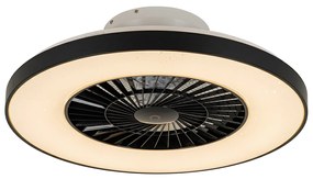 Ventilatore da soffitto smart nero con effetto stellato 60cm incl. LED dimmerabile con telecomando - Climo