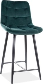 Sgabello da bar Chic H-2 in verde - H92 cm