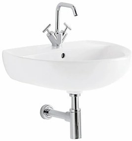 Lavabo sospeso 60 cm Geberit in ceramica lucida Colibrì
