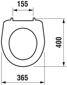 JIKA H8933830000001 - Sedile per WC LYRA in termoplastico/bianco
