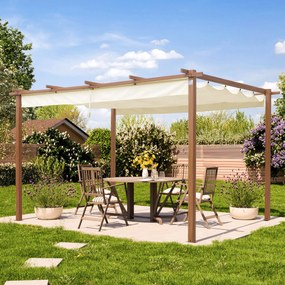 PRIMEYARD Pergola 3x4m, parasole, crema - (400103)